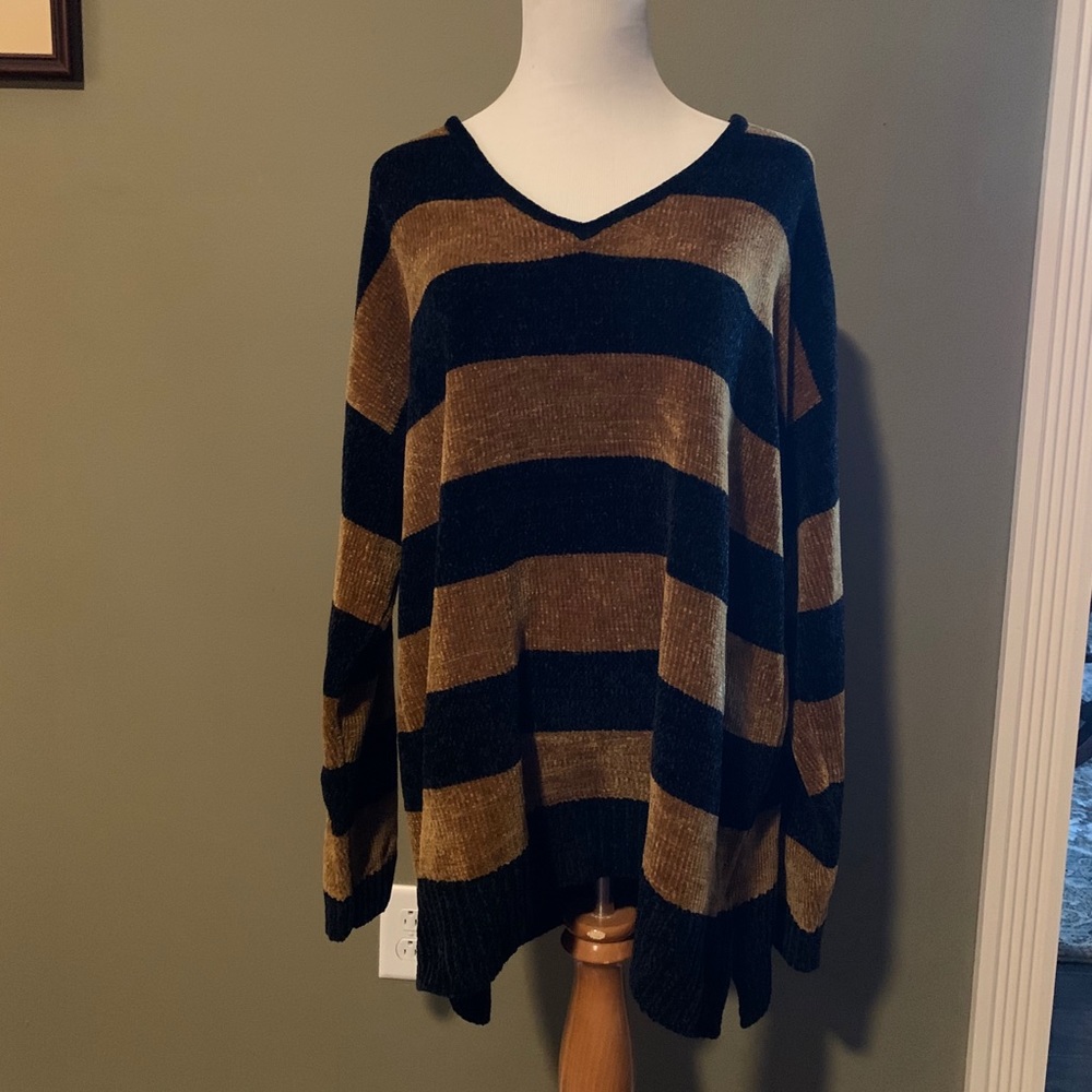 Intro Striped Chenille Sweater